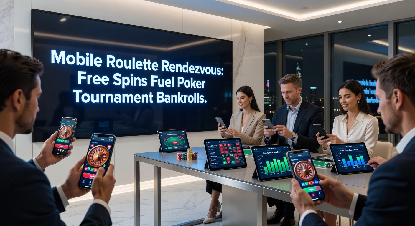 Grafik mit Roulette-Rad, Free-Spin-Icons und steigenden Poker-Chip-Stapeln, illustriert den Bankroll-Boost